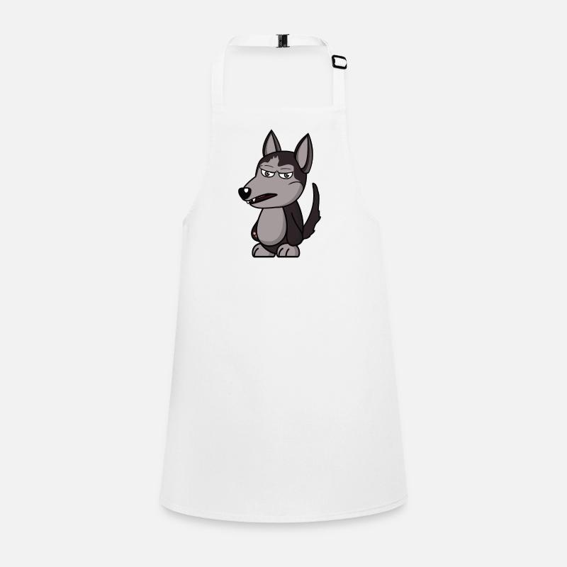 wütender Wolf angry grumpy Geschenk Schürze für Kinder
