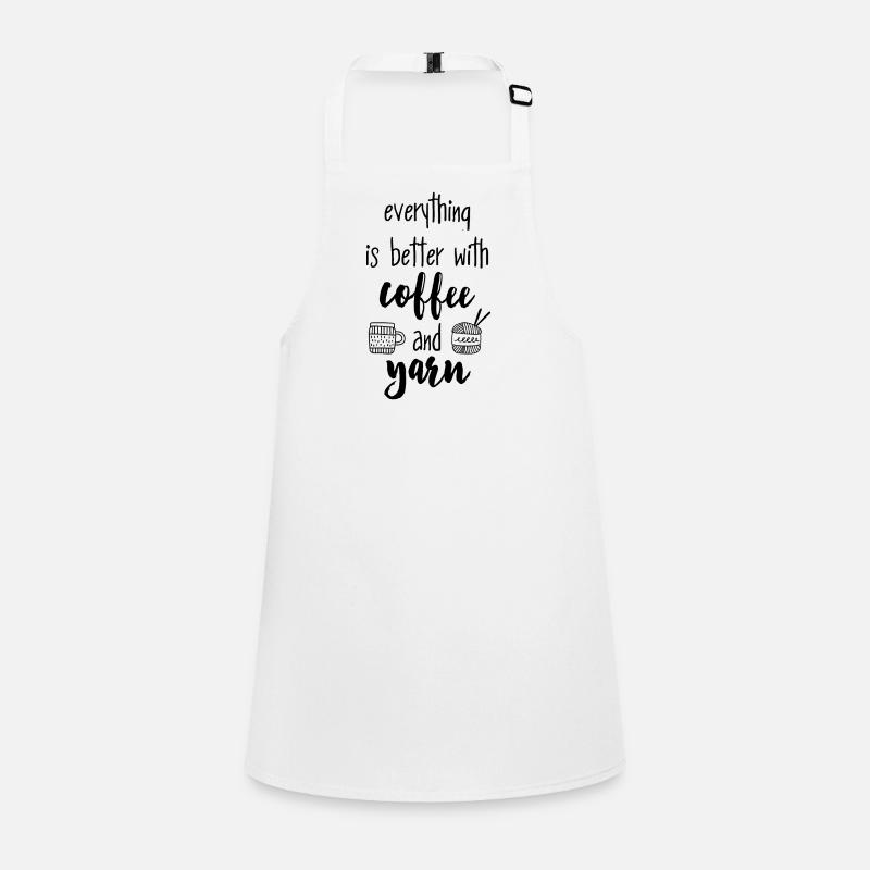 Coffee & Yarn. Everything is better with coffee & wool Children's Apron
