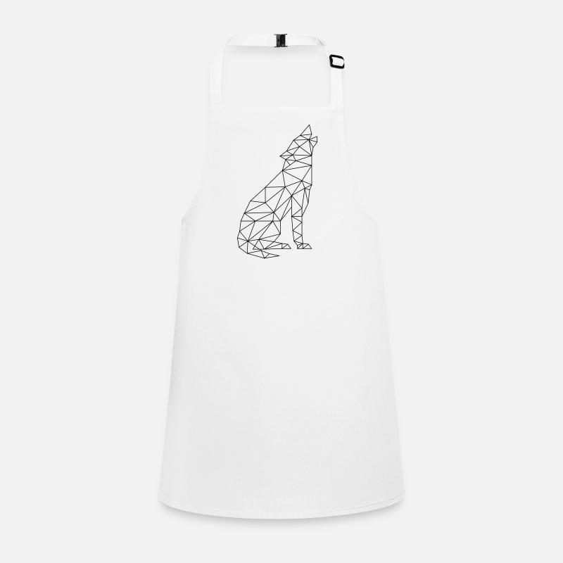 Wolf Call Wolf Contour Silhouette Children's Apron