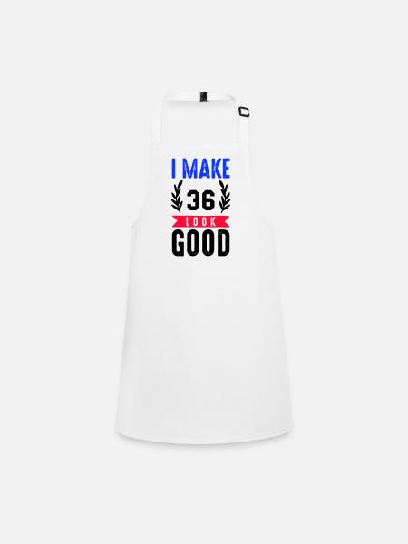 look good 36 - Children's Apron - white - Front