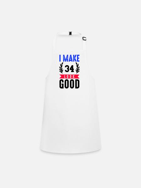 look good 34 - Children's Apron - white - Front