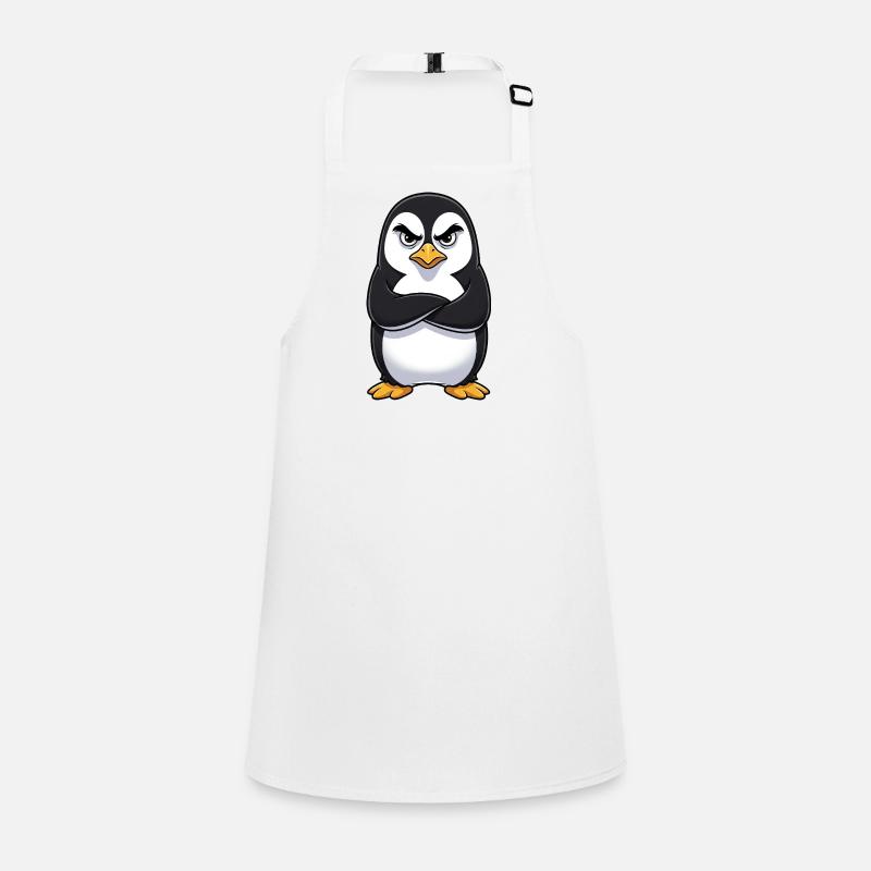Grumpy Pinguin Cartoon sauer mürrisch genervt Tablier Enfant
