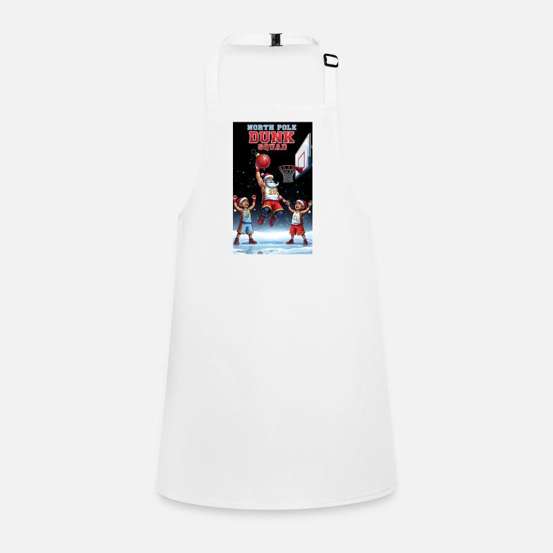 Équipe de dunks du pôle nord de basketball de Santa Dunking Tablier Enfant