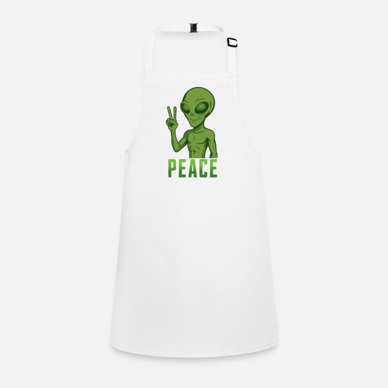 Extraterrestre Paix Vert Tablier Enfant