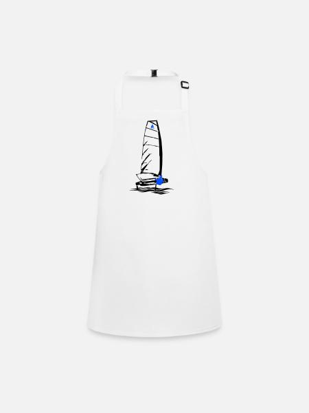 Foiling Moth Sailboat Foil Sailing Dinghy Moth - Children's Apron - white - Front