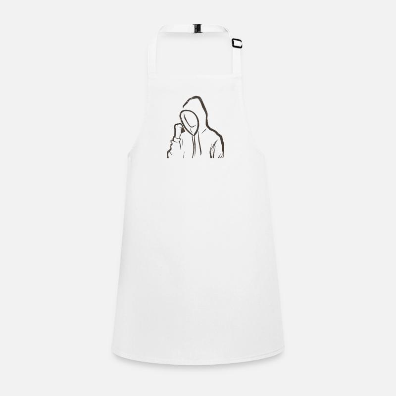 stylish subtle drawing silhouette Children's Apron