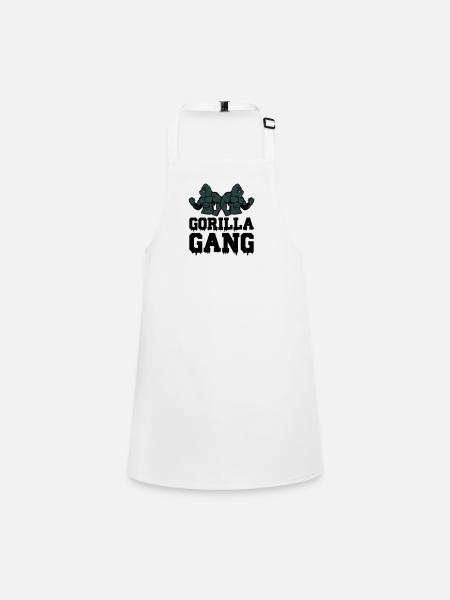 Gang de gorilles - Tablier Enfant - blanc - Devant