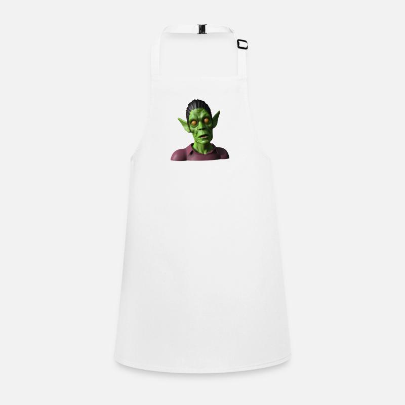 Zombie vert maléfique pour Halloween Tablier Enfant