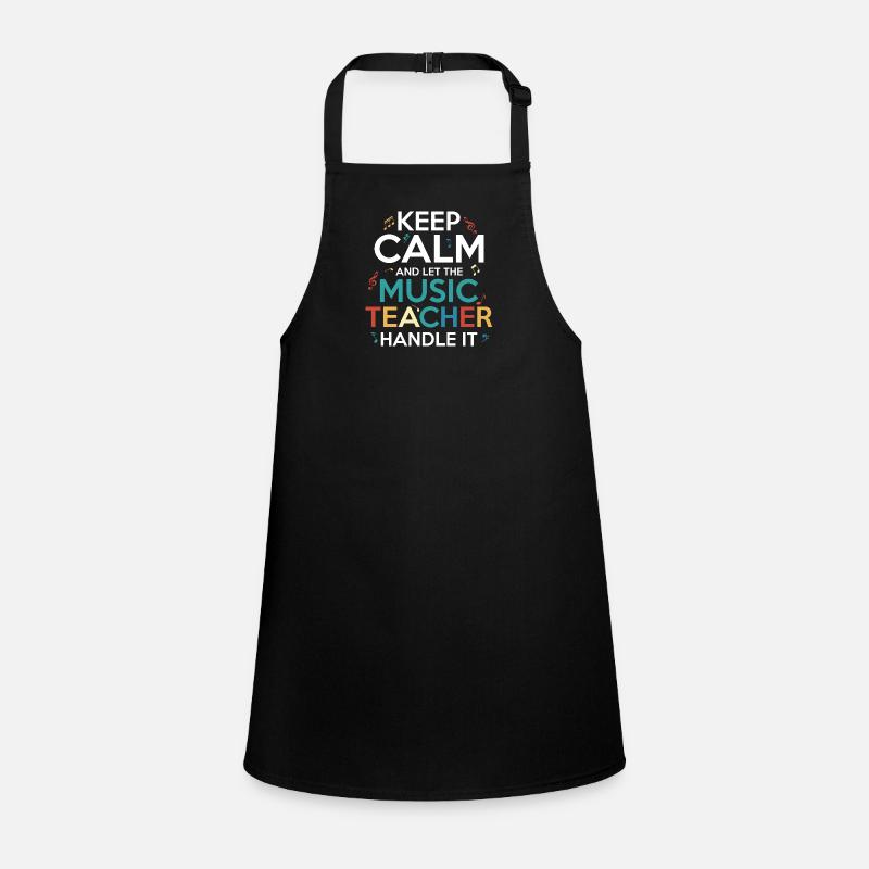 Keep Calm And Let The Music Teacher Handle It Stud Children's Apron