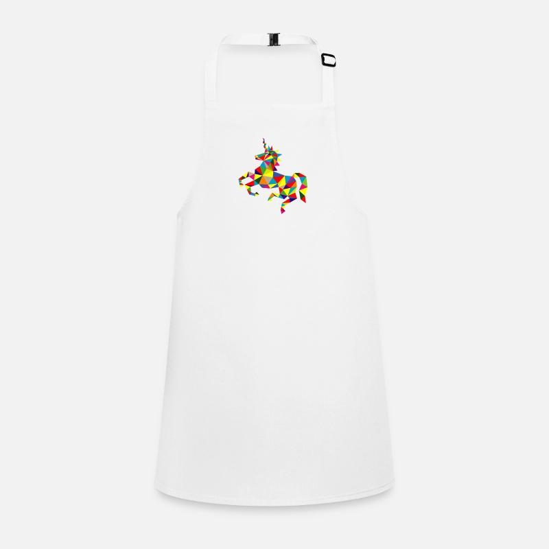 Polygone licorne multicolore géométrique Tablier Enfant
