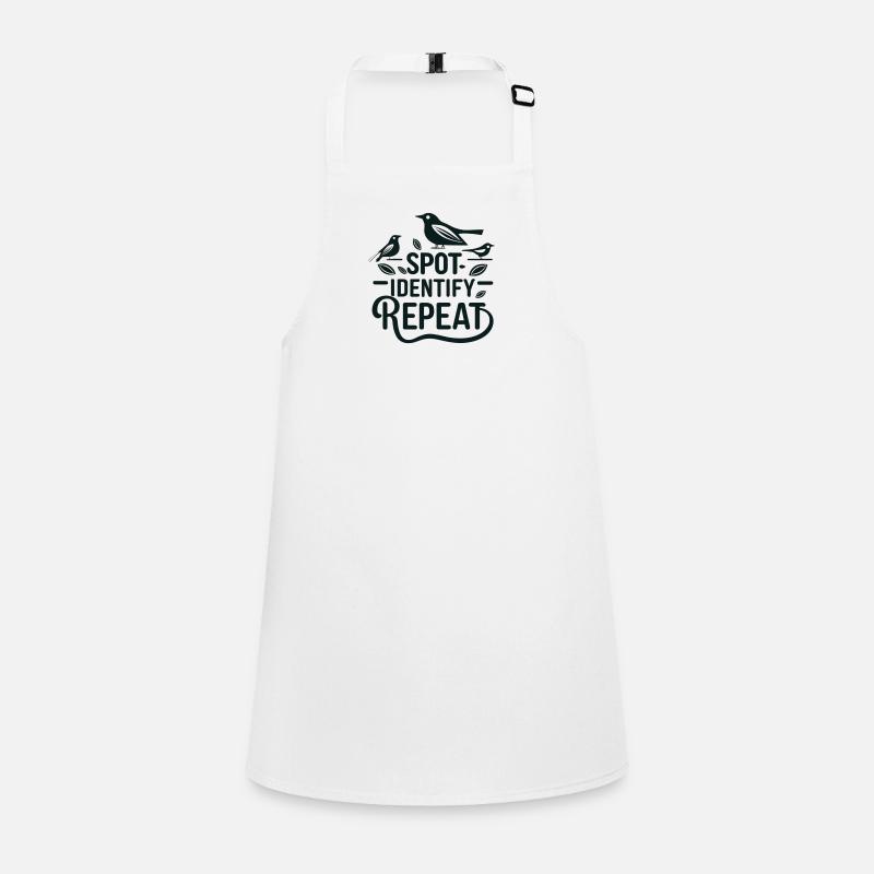 "Spot, Identify, Repeat" simple slogan Children's Apron