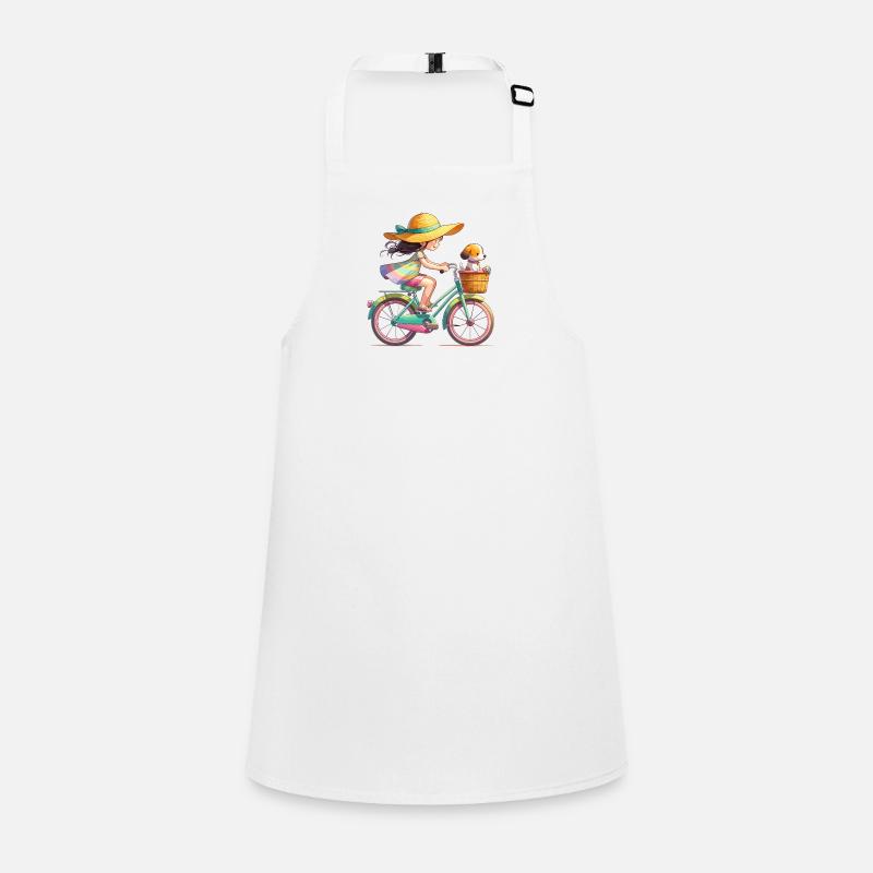 Fille sur le vélo Tablier Enfant