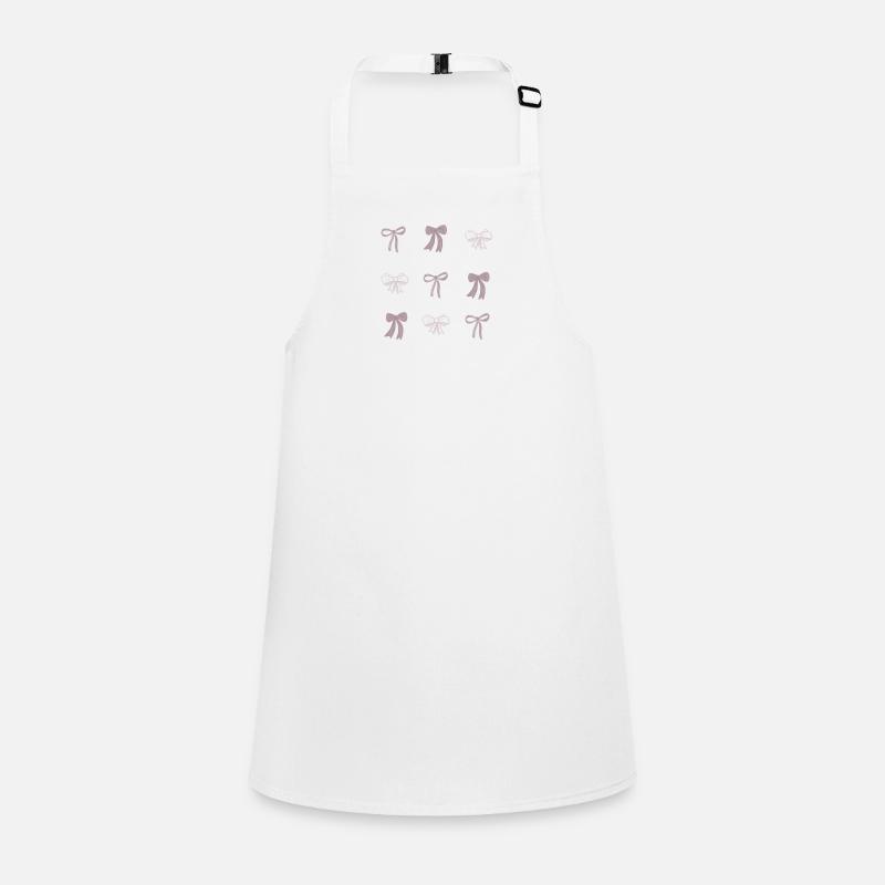 Three Bows Design Pink - coquette Children's Apron