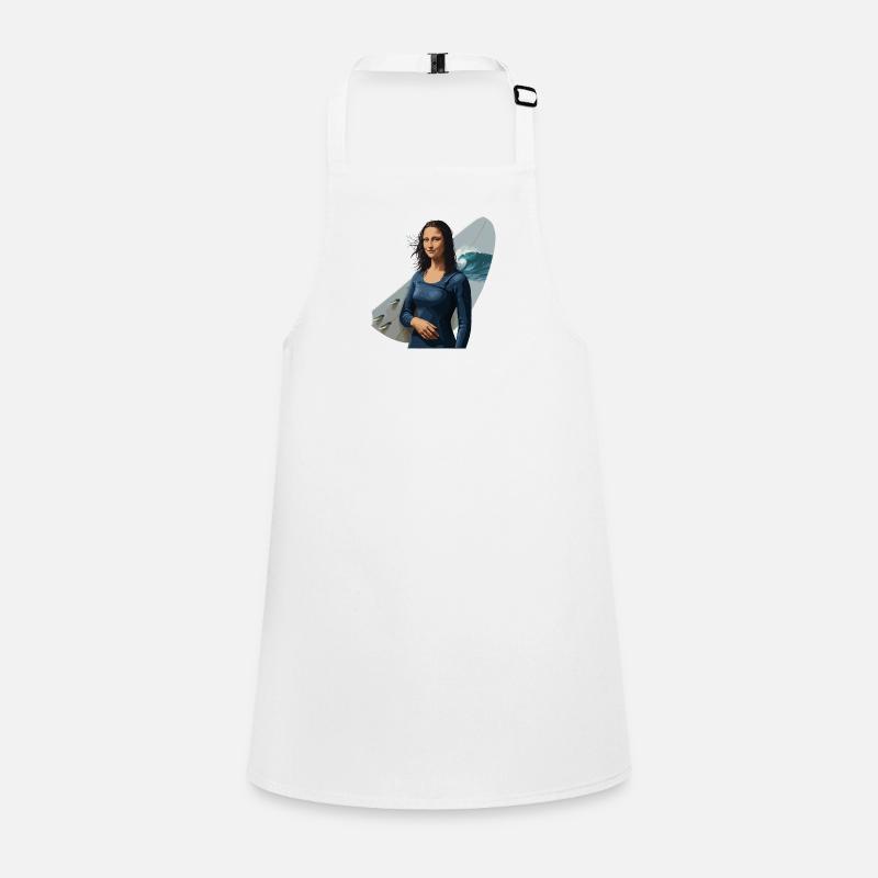 Mona Lisa Surf Babe Schürze für Kinder