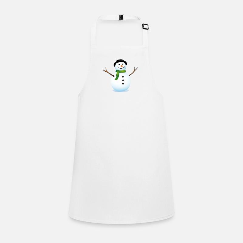 snow man - Children's Apron - white