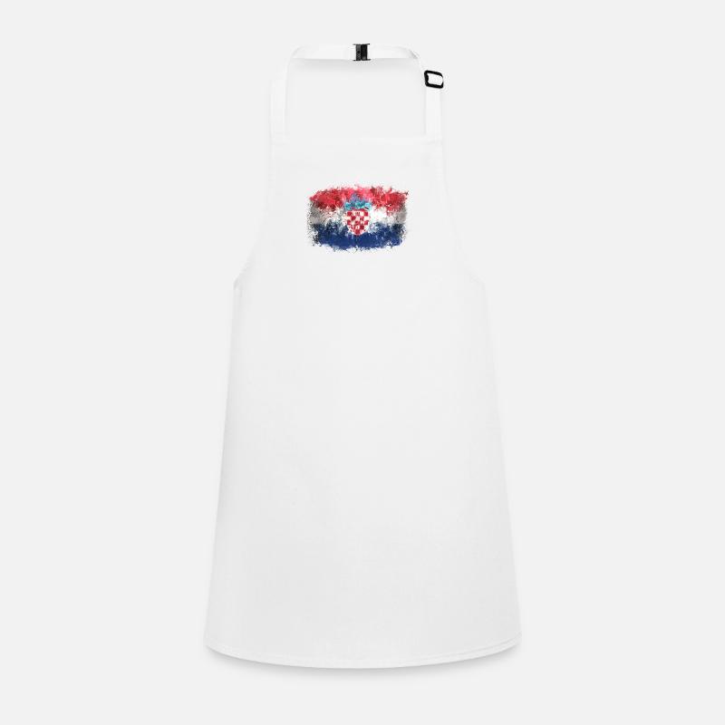Croatian Flag Graffiti Children's Apron