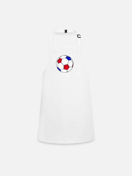 Ballon de foot France - Tablier Enfant - blanc - Devant
