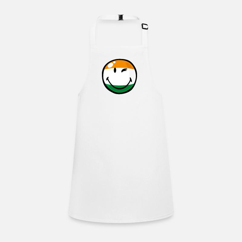 Smiley India - Children's Apron - white