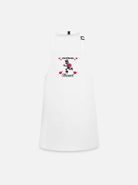 You Stole My Heart Thief - Children's Apron - white - Front