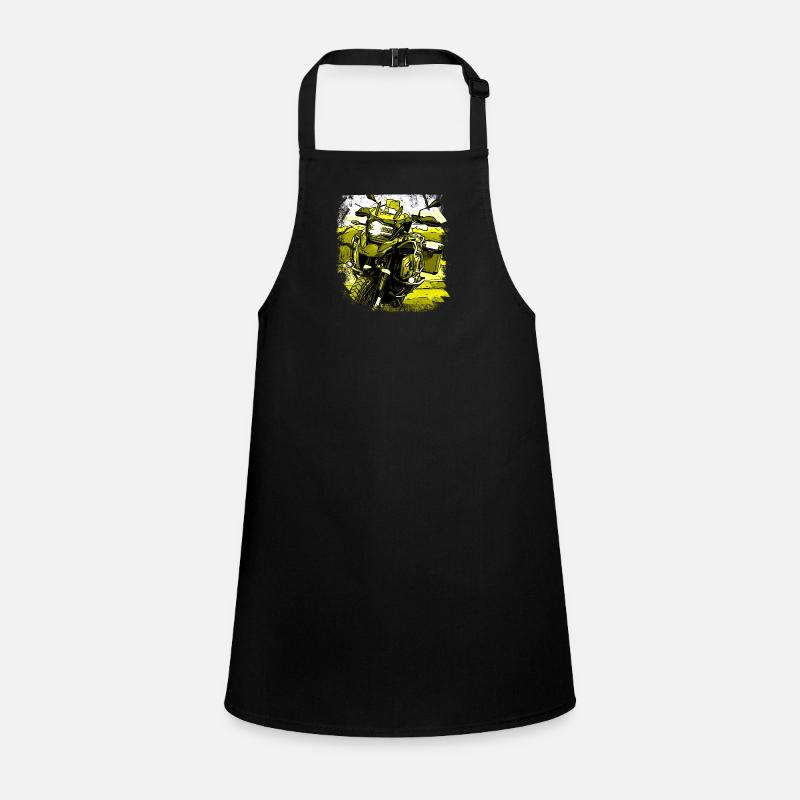 Motorcycle GS black yellow Children's Apron