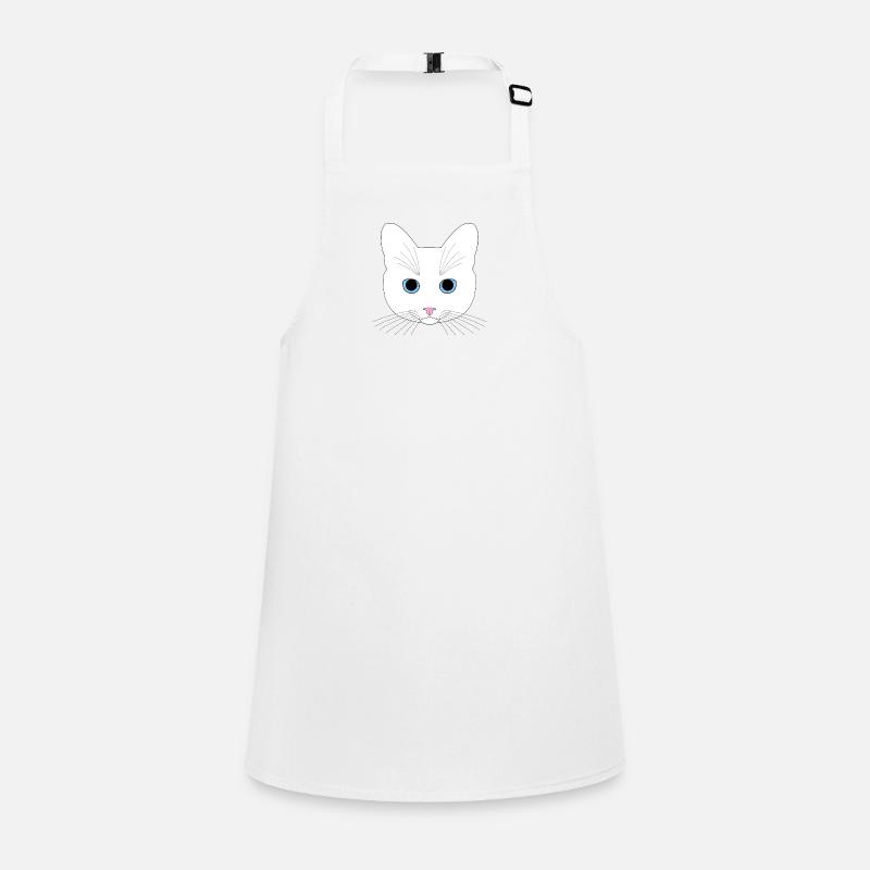 Chat blanc Tablier Enfant
