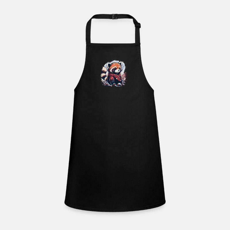 red panda in winter Children's Apron