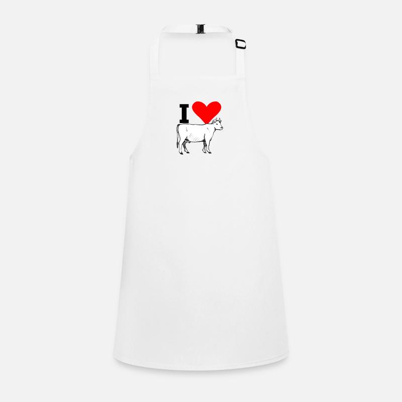 I Love Beef (dessiné à la main) Tablier Enfant