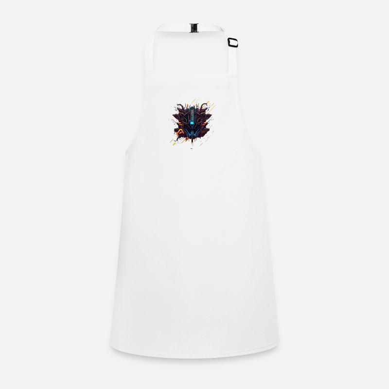 futuristic cyber logo Children's Apron