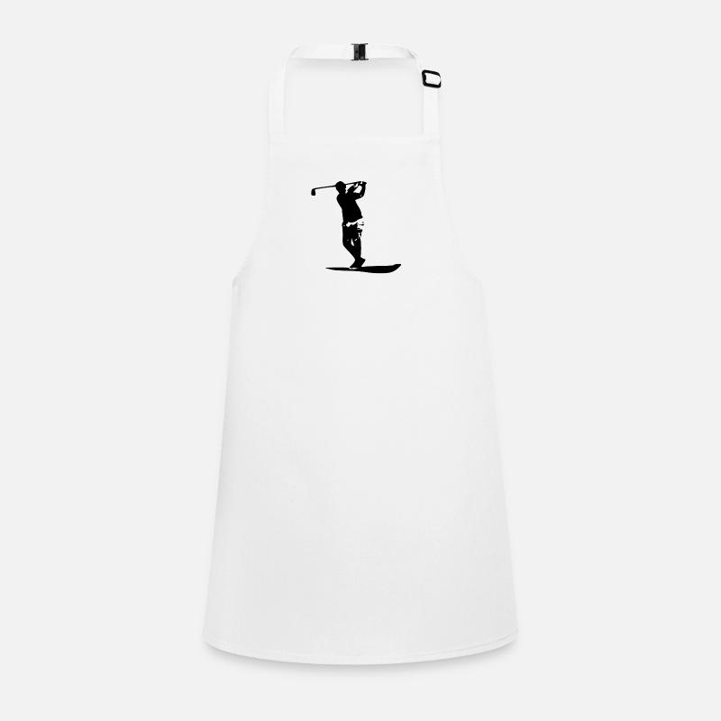 Silhouette de golfeur Tablier Enfant