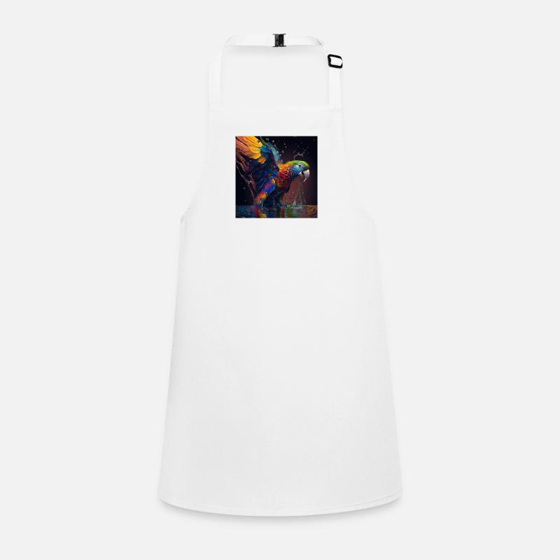 Perroquet coloré, design unique Tablier Enfant