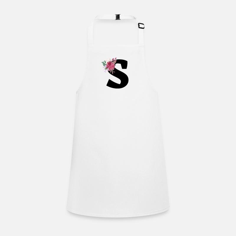 Lettre s floral Tablier Enfant