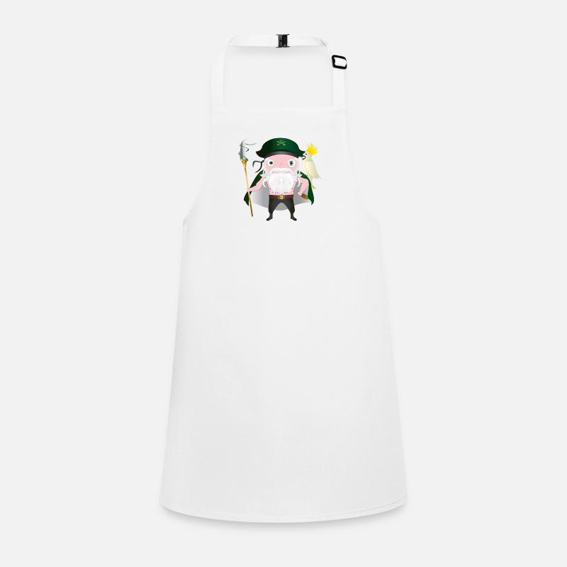 Captain Plank - Children's Apron - white