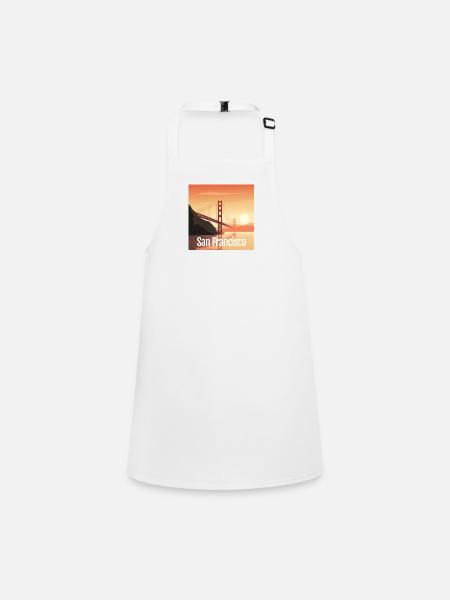 Golden Gate Bridge - San Francisco - Square - Children's Apron - white - Front