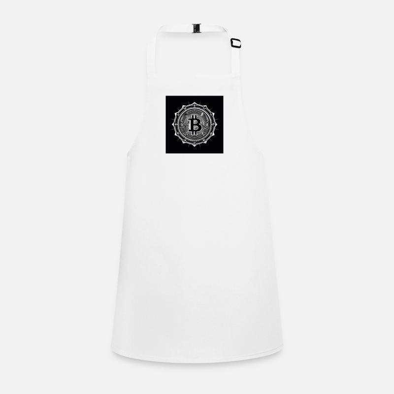 Logo bitcoin noir blanc moderne Tablier Enfant