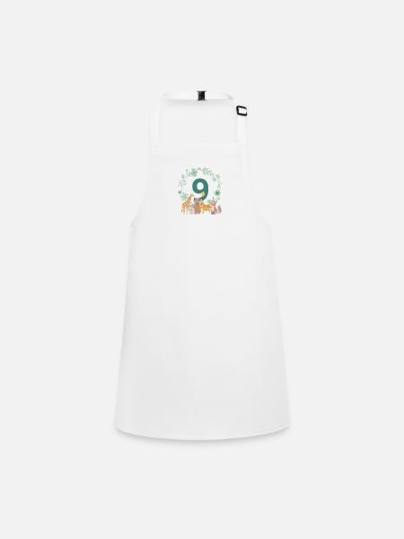 9th Anniversary - Ninth Anniversary Animals - Children's Apron - white - Front