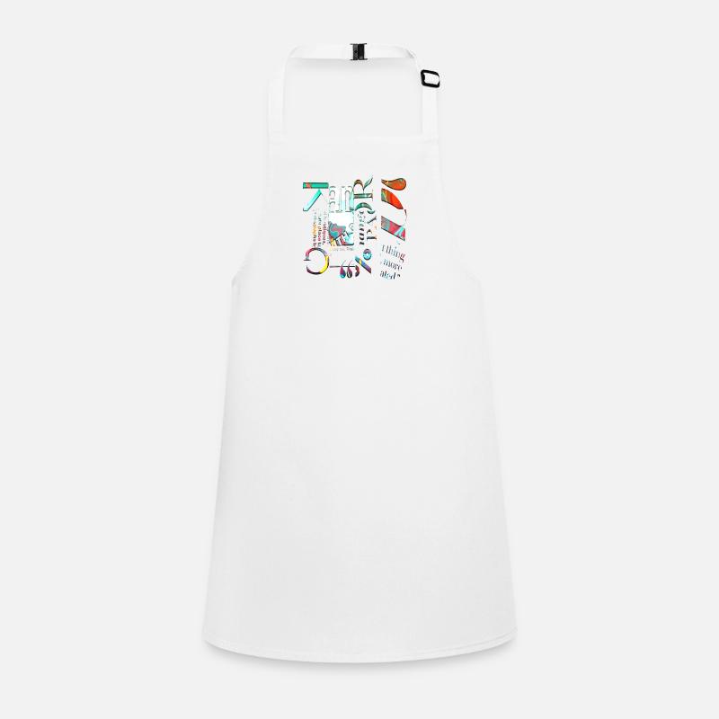 Zeitungsausschnitte Scrapbook Zeitschriften Alphabet Code Schürze für Kinder