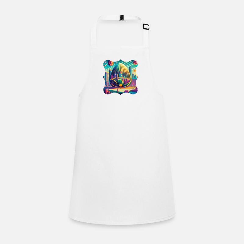 Futuristic cabbage city plant based power Children's Apron