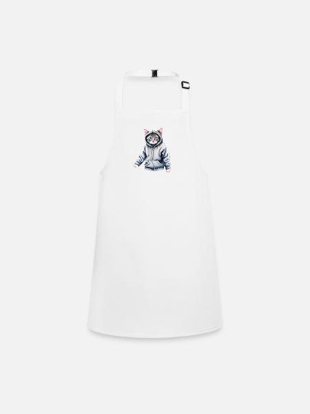 Cat Pet Domestic Cat Kitten Cat Owner - Children's Apron - white - Front