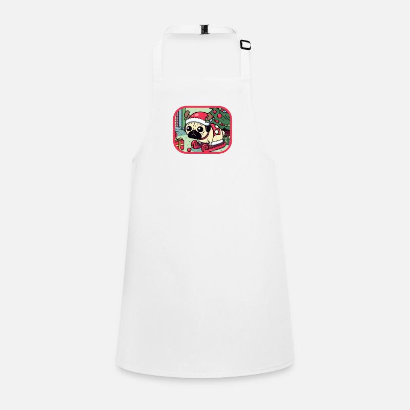 Christmas pug Children's Apron