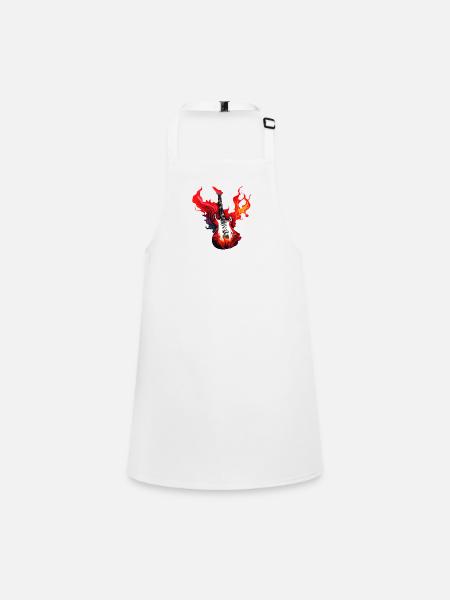 Guitar, Musical Instrument, Plucked Instrument, Guitarist - Children's Apron - white - Front