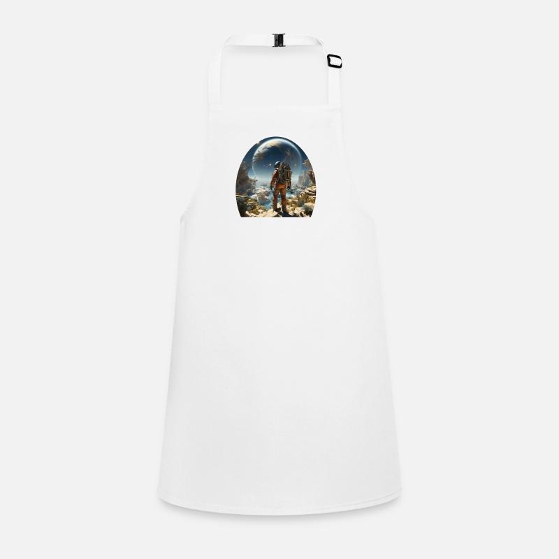 Astronaut explores alien worlds Children's Apron