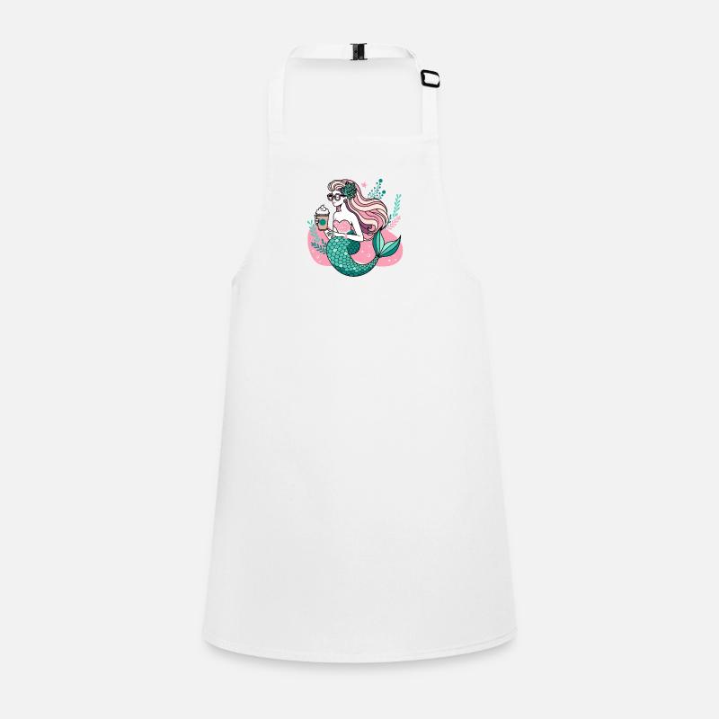 Chic Mermaid with Coffee Children's Apron