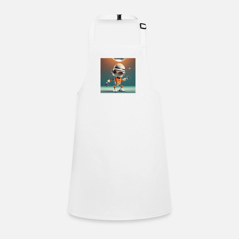 robot is dancing at a party Children's Apron