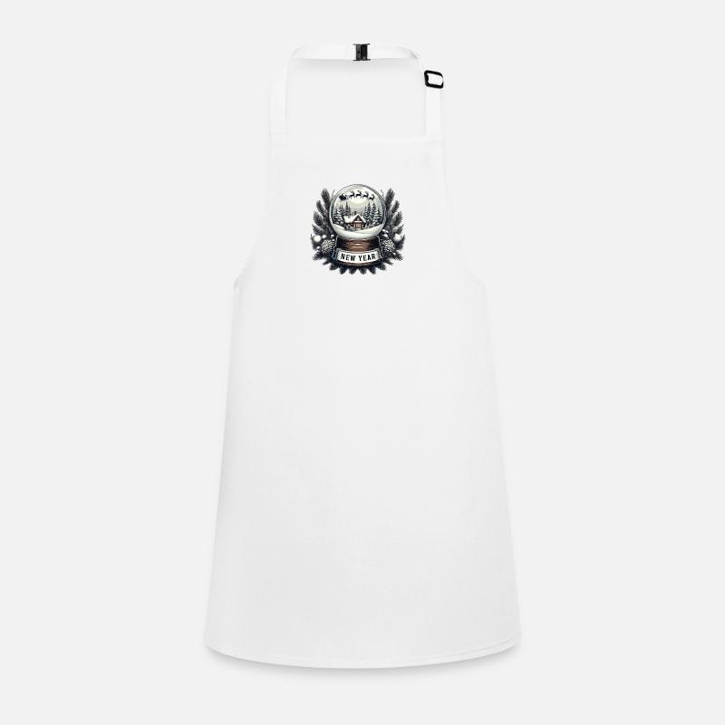 New Year Magic: Snow Globe & Santa’s Sleigh Children's Apron