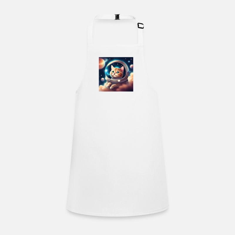 Cute cat in space Children's Apron