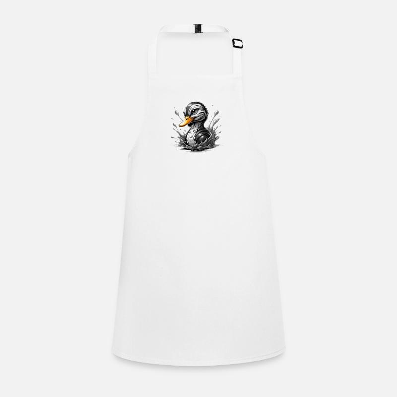 Duck black and white Children's Apron
