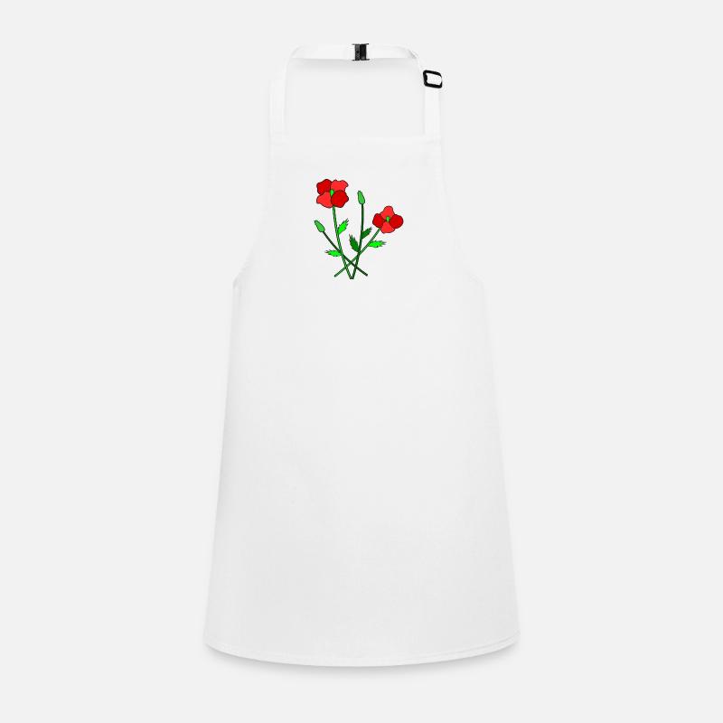 Blühender Mohn Schürze für Kinder