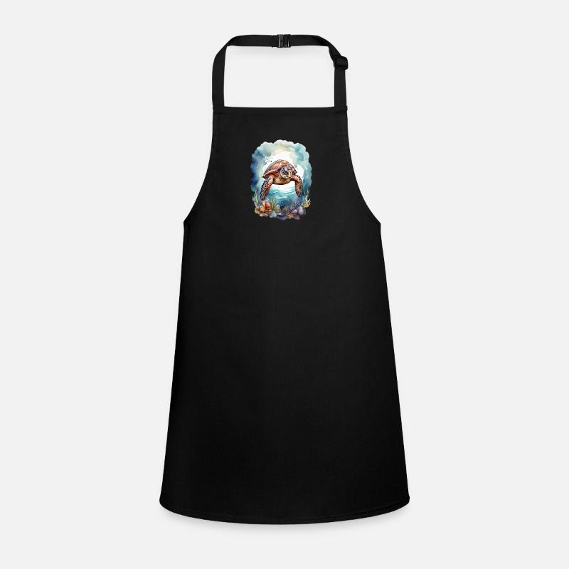 Sea's turtle under water Children's Apron