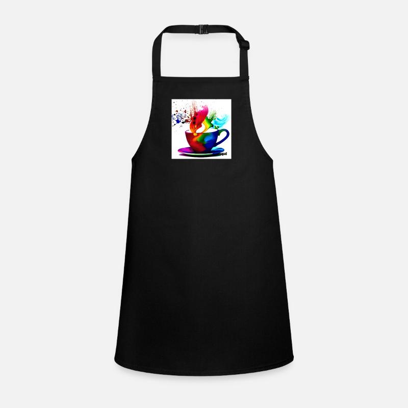 Coffee cups colorful 3 Children's Apron