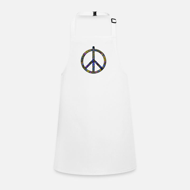 Abstract Harmony: Yellow-Blue Peace Rush Children's Apron